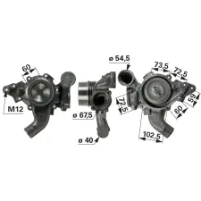 utángyártott Vízpumpa Fendt F524200610020 autóalkatrész