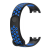 utángyártott Xiaomi Mi Smart Band 8, szilikon pótszíj, állítható, lyukacsos, fekete/kék