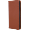 utángyártott Xiaomi Redmi Note 14 5G, Oldalra nyíló tok, valódi bőrtok, stand, Smart Pro, barna