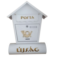  Utcai postaláda újságtartóval - fehér (BBA) (BBL) postaláda
