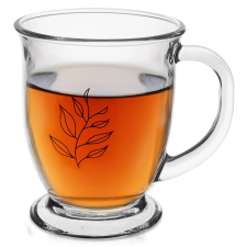 Üveg bögre 450 ml levélmintával bögrék, csészék