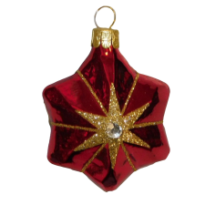  Üveg Csillag 6 cm karácsonyfadísz