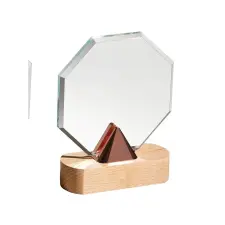  ÜVEG DÍJ LUCA3 dobozzal (magasság: 23 cm) ajándéktárgy