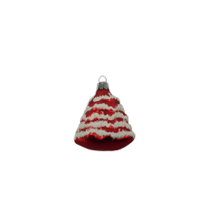  Üveg fa piros-fehér karácsonyfadísz