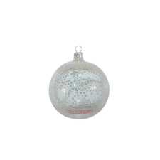  Üveg gömb átlátszó bogyó csík karácsonyfadísz