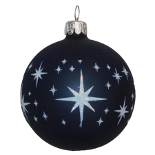  Üveg gömb Sötétkék 8 cm karácsonyfadísz