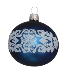  Üveg gömb Sötétkék 8 cm karácsonyfadísz