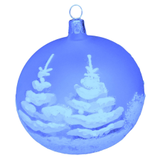  Üveg gömb Sötétkék 8 cm karácsonyfadísz