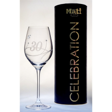  Üveg pohár swarovski dísszel bor 360ml Celebration 30yr dekoráció