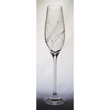  Üveg pohár swarovski dísszel pezsgő 210ml átlátszó S/2 dekoráció
