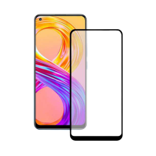  Üvegfólia Realme 8 / 8 Pro - fekete tokbarát Slim 3D üvegfólia mobiltelefon kellék