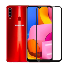  Üvegfólia Samsung Galaxy A20s - fekete tokbarát Slim 3D üvegfólia mobiltelefon kellék