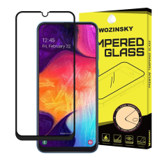 Üvegfólia Samsung Galaxy A40 - Super kemény tokbarát fólia fekete kerettel mobiltelefon kellék