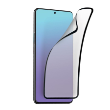 Üvegfólia Samsung Galaxy A56 5G - full glue, flexibilis fólia fekete kerettel mobiltelefon kellék