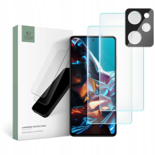  Üvegfólia XIAOMI POCO X5 PRO 5G - TECH-PROTECT Supreme - 2 db üvegfólia + 1db fekete keretes kamera védőkeret mobiltelefon kellék