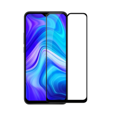  Üvegfólia Xiaomi Redmi 9C - Full glue, super kemény tokbarát fólia fekete kerettel mobiltelefon kellék
