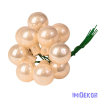  Üveggömb pick 2cm 12db/köteg - Fényes Krém