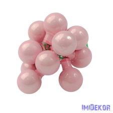  Üveggömb pick 2cm 12db/köteg - Fényes Rózsaszín dekorációs kellék