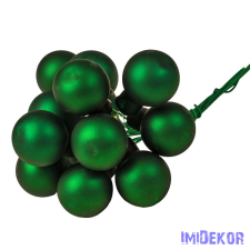  Üveggömb pick 2cm 12db/köteg - Matt Sötétzöld dekorációs kellék