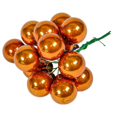  Üveggömb pick fahéj fényes 2,5cm 12db-os dekorációs kellék