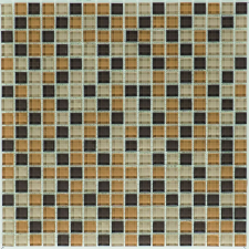 Üvegmozaik barna-bézs fényes 30 x 30 cm csempe