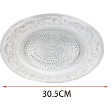  ÜVEGTÁL 30,5CM tányér és evőeszköz