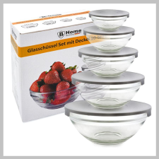  Üvegtál tárolóedény fedővel 5 db 36189 edény