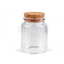  Üvegtégely dugóval - 6 db/csomag dekorációs kellék