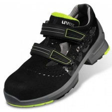 Uvex Szandál Uvex 1 S1 sportos fémmentes lélegző tépőzáras PU ESD talp fekete 44 munkavédelmi cipő