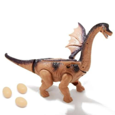 Üvöltő, lépkedő óriás szárnyas dinoszaurusz - menet közben tojást rak játékfigura
