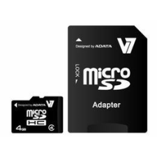 V7 4GB SDHC micro memória kártya  +adapter V7 (VAMSDH4GCL4R-1E) (VAMSDH4GCL4R-1E) memóriakártya
