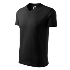 V-neck póló unisex fekete L férfi póló