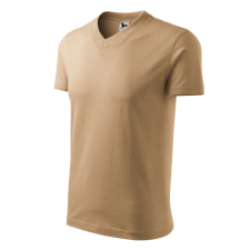 V-neck póló unisex homok 3XL férfi póló