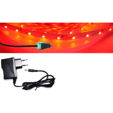 V-tac 10m hosszú 14Wattos, kapcsoló nélküli, adapteres piros LED szalag (600db 2835 SMD LED) világítás