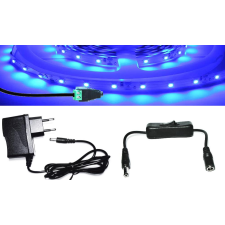 V-tac 10m hosszú 14Wattos, lengő kapcsolós, adapteres kék LED szalag (600db 2835 SMD LED) világítás