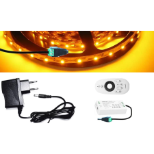 V-tac 10m hosszú 14Wattos, RF 4 zónás távirányítós, 2.4G vezérlős, adapteres sárga LED szalag (600db 2835 SMD LED) világítás