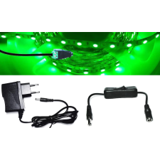 V-tac 2m hosszú 21Wattos, lengő kapcsolós, adapteres zöld LED szalag (120db 5050 SMD LED) világítás
