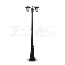 V-tac 2xE27 sarki lámpatest 1990mm - fekete - 7062 kültéri világítás