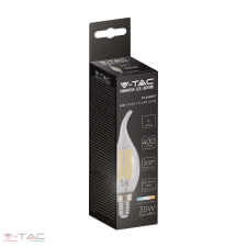 V-tac 4W Retro LED izzó Filament E14 gyertyaláng Meleg fehér - 214302 izzó