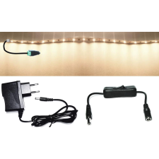 V-tac 5m hosszú 12Wattos, lengő kapcsolós, adapteres középfehér LED szalag (300db 2835 SMD LED) világítás