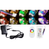 V-tac 5m hosszú 25Wattos, 1 zónás FUT027 RF távirányítós , adapteres RGB-NW LED szalag (300db 5050 SMD LED)