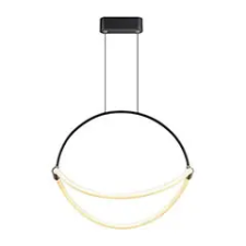 V-tac Design LED csillár (16W), fekete színű - meleg fehér világítás