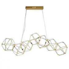 V-tac Design LED csillár (28W), arany színű - meleg fehér világítás