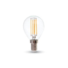 V-tac E14 Filament LED lámpa 4 Watt (300°) - Kisgömb hideg fehér izzó