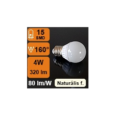 V-tac E27 LED lámpa (4W/160°) Kisgömb - természetes fehér izzó