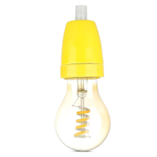 V-tac E27 sárga porcelán foglalat - SKU 3801 világítás