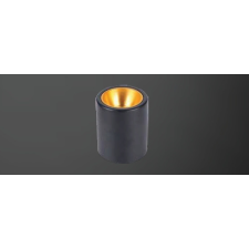V-tac felületre szerelhető GU10 LED spot henger lámpatest, fekete, narancs belsővel - 6691 világítás