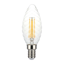 V-tac fényerőszabályozható C35 filament csavart gyertya LED lámpa izzó 4W, E14, meleg fehér - 214367 izzó