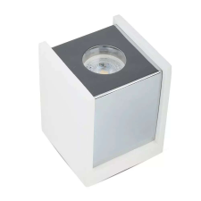 V-tac GU10 LED falon kívüli lámpatest, fehér+króm - SKU 3116 világítási kellék
