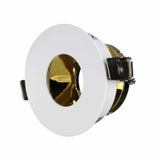 V-tac GU10 LED spotlámpa keret, fehér+arany billenthető lámpatest - SKU 3158 világítás